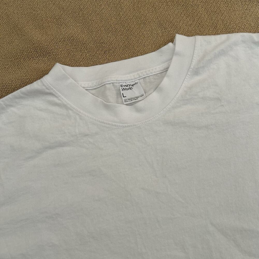Everybody World Basic White Reclaimed Cotton Tee … - image 1